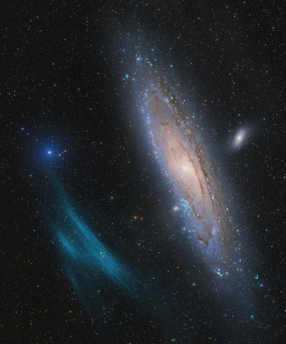 © Marcel Drechsler, Xavier Strottner и Yann Sainty «Андромеда, неожиданная».
Абсолютные победители Astronomy Photographer of the Year 2023 и победители в категории «Галактики»