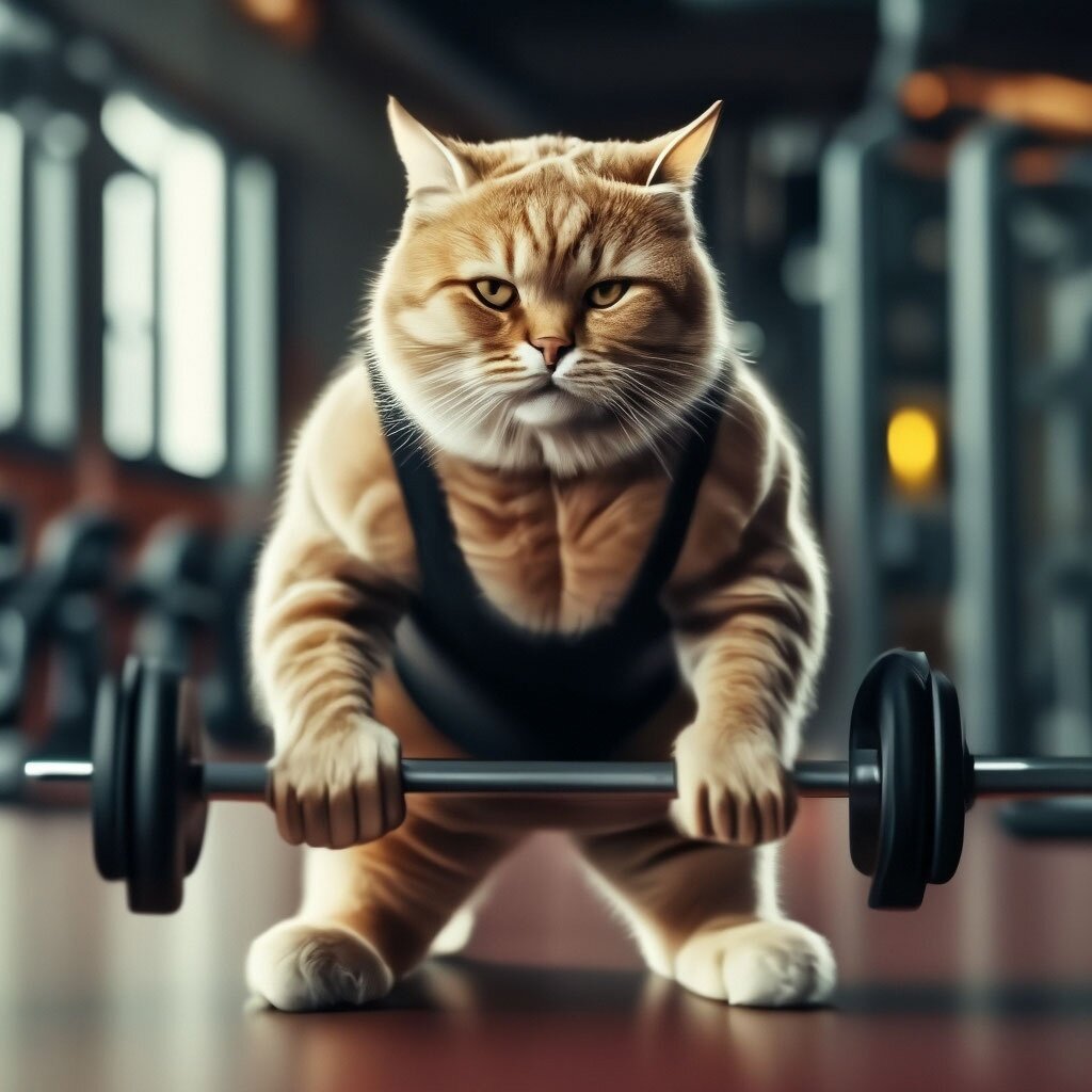 Котик спортсмен