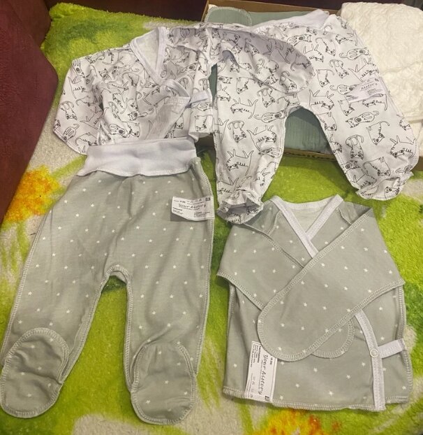 Комплект для новорожденных у покупателя