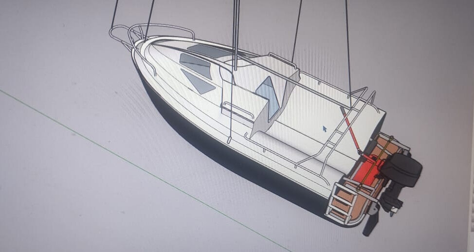 Рендер лодки Игла Тур 450 
