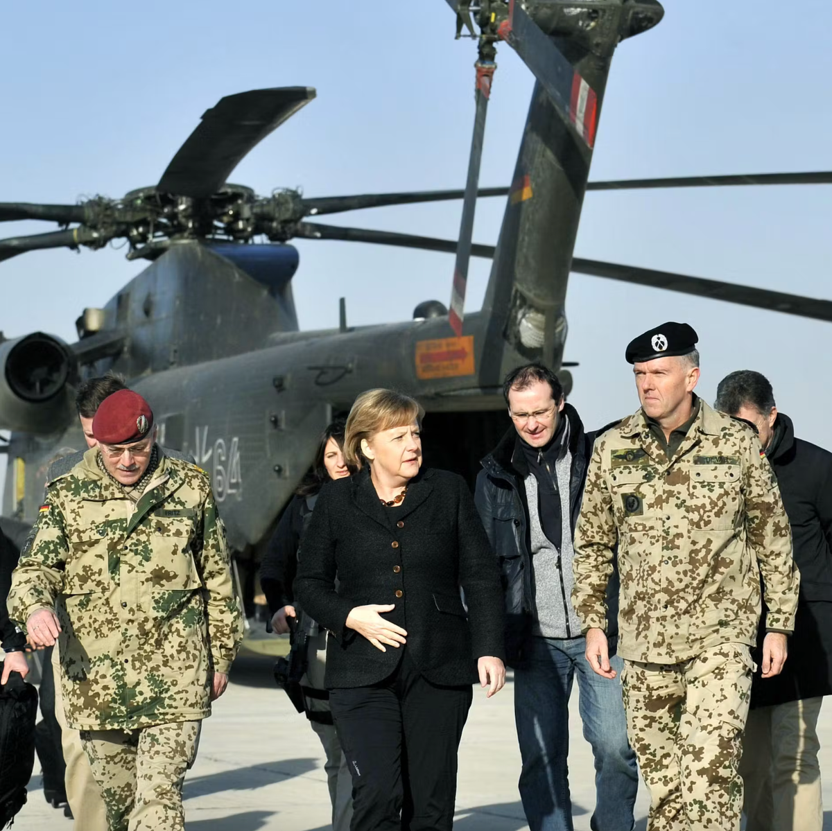 Эрих Вад с Ангелой Меркель в Афганистане © Частное фото из личного архива