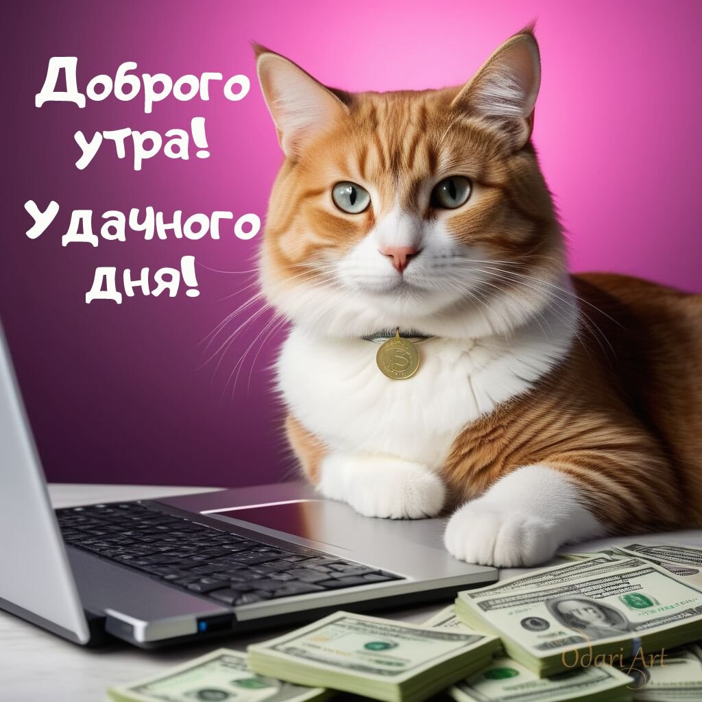 Доброго утра, удачного дня. Открытка. Поздравление от Odari Art