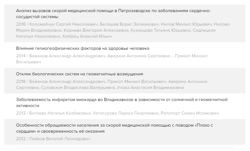 Мои скриншоты названий и списков статей на данную тему из интернета