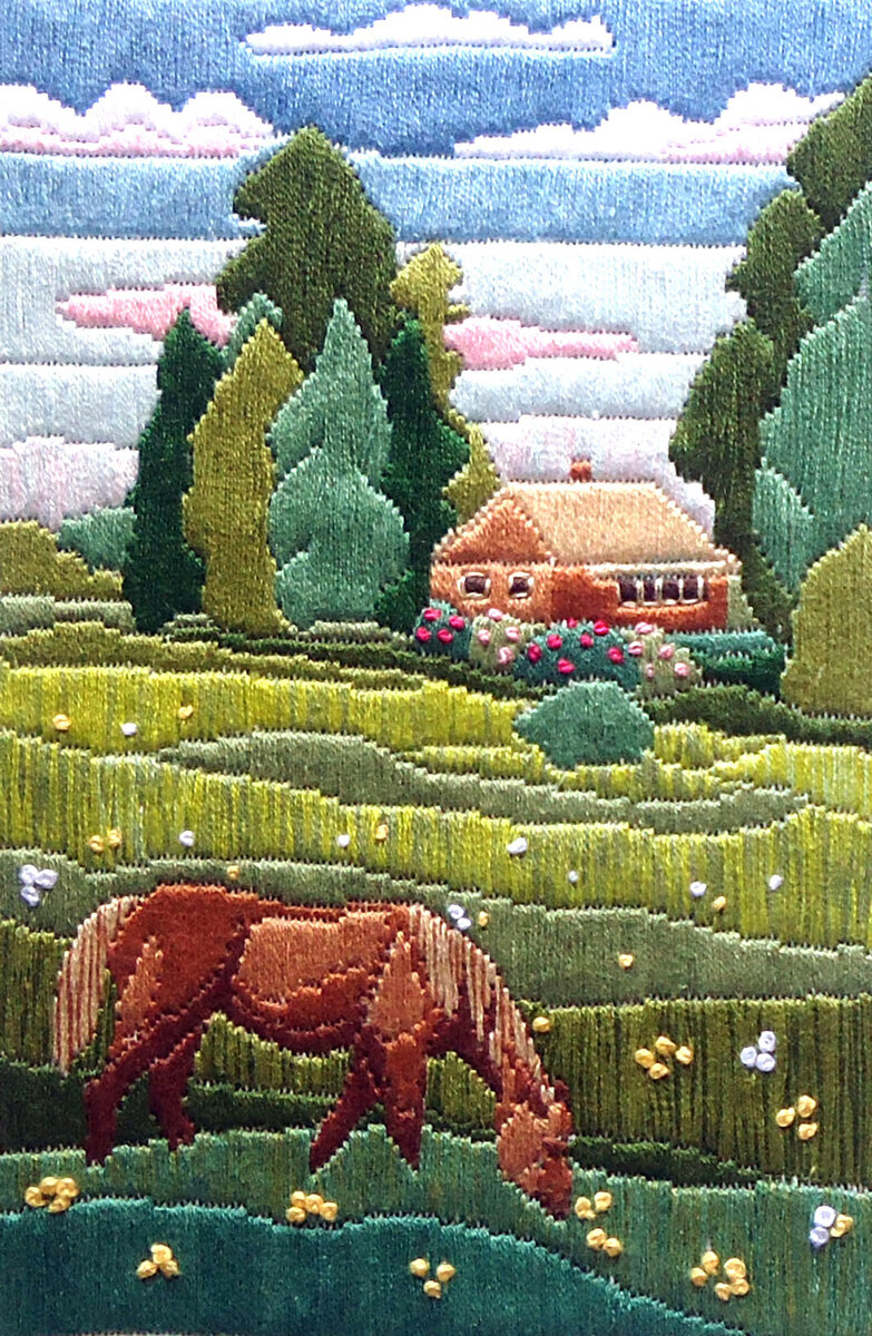 На лугу, журнал Вышитые картины