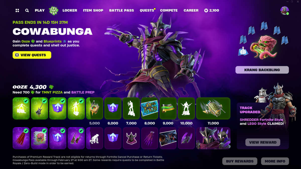 Мини-пропуск Ковабанга