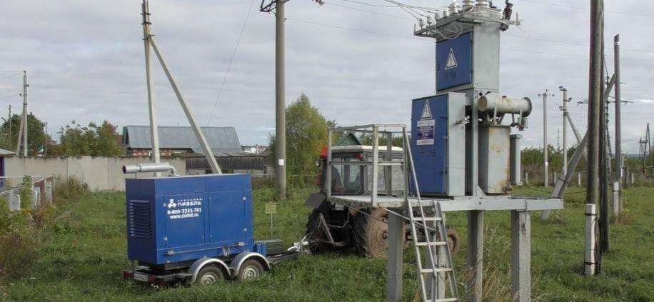 Передвижная аварийная дизельная электростанция на автомобильном прицепе