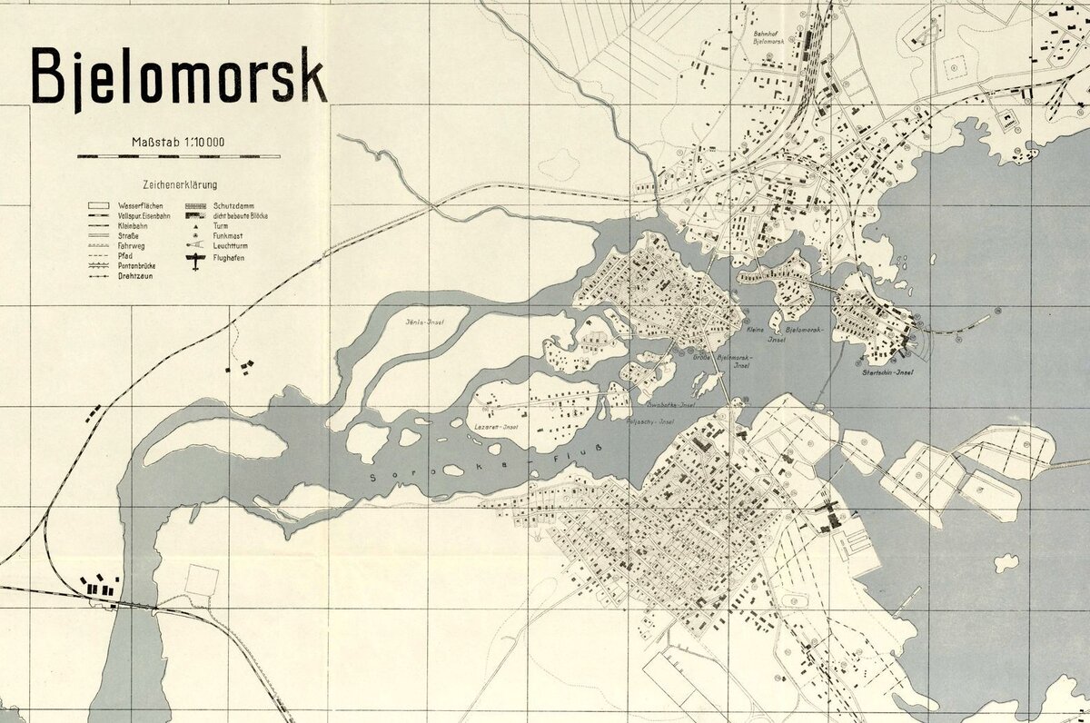 Обнаружена немецкая карта Беломорска 1942 года | Карелия.Ньюс. Новости  Петрозаводска | Дзен