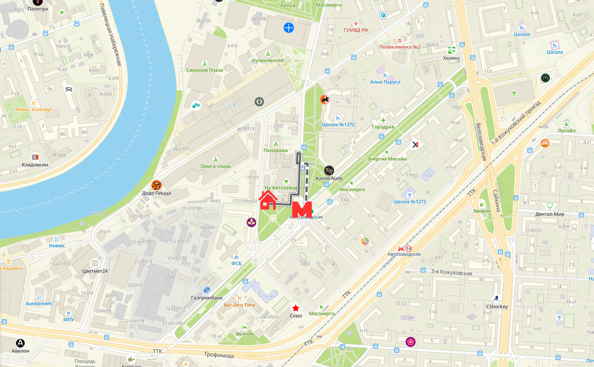 Ближайшая станция метро на карте рядом с ЖК «Стори»