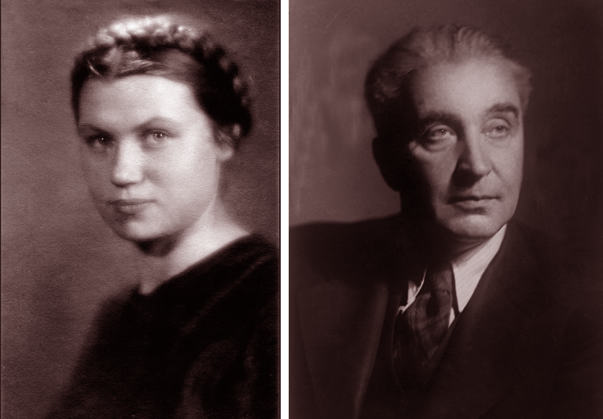 1) Л.П. Жуковская. 2) В.В. Виноградов. В 1960-е годы.