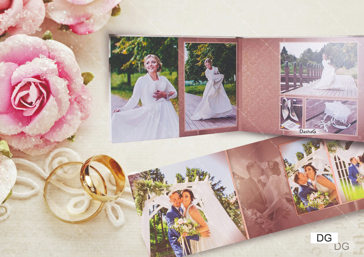 Развороты свадебных фотокниг