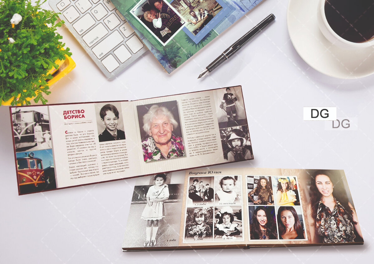 Развороты семейных фотокниг