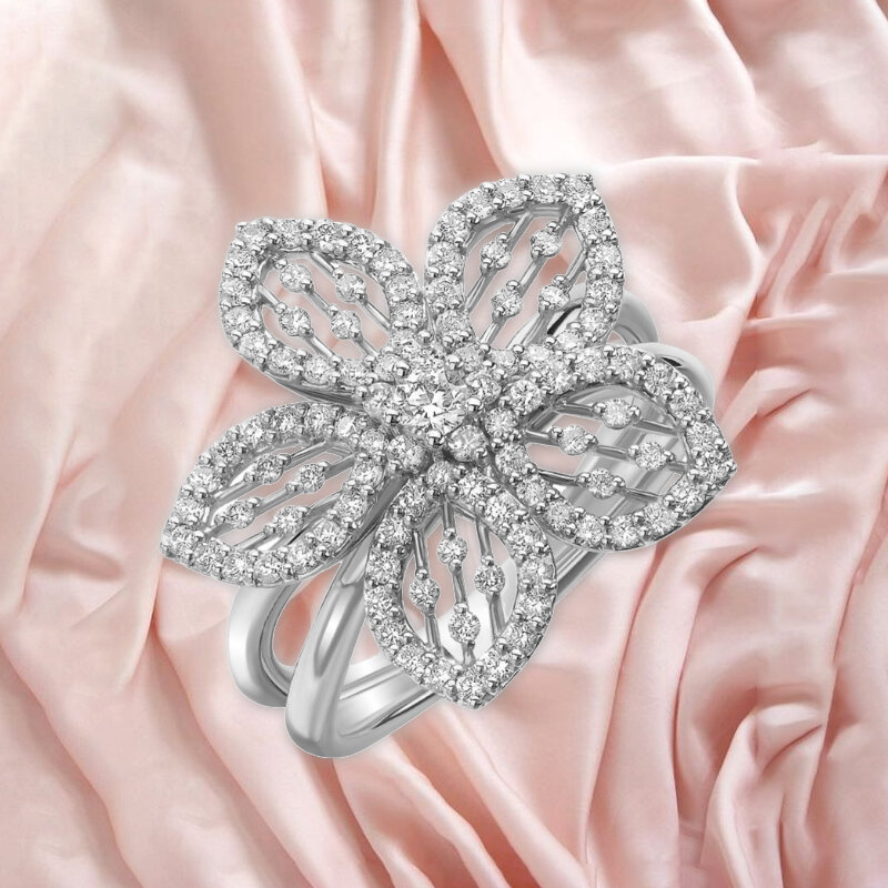 Кольцо Mercury Miss Russia из белого золота с бриллиантами