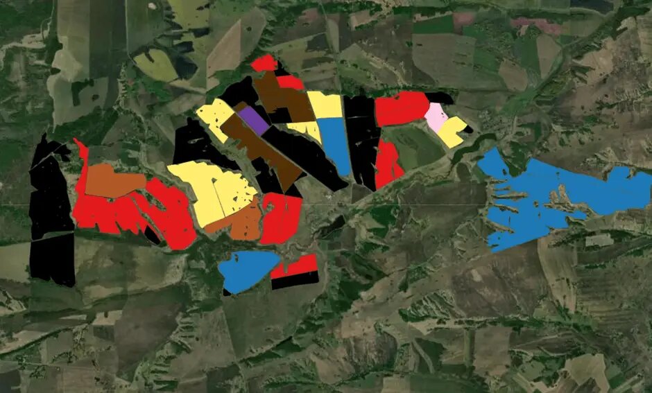 Вот так выглядит та самая карта полей на экране агронома