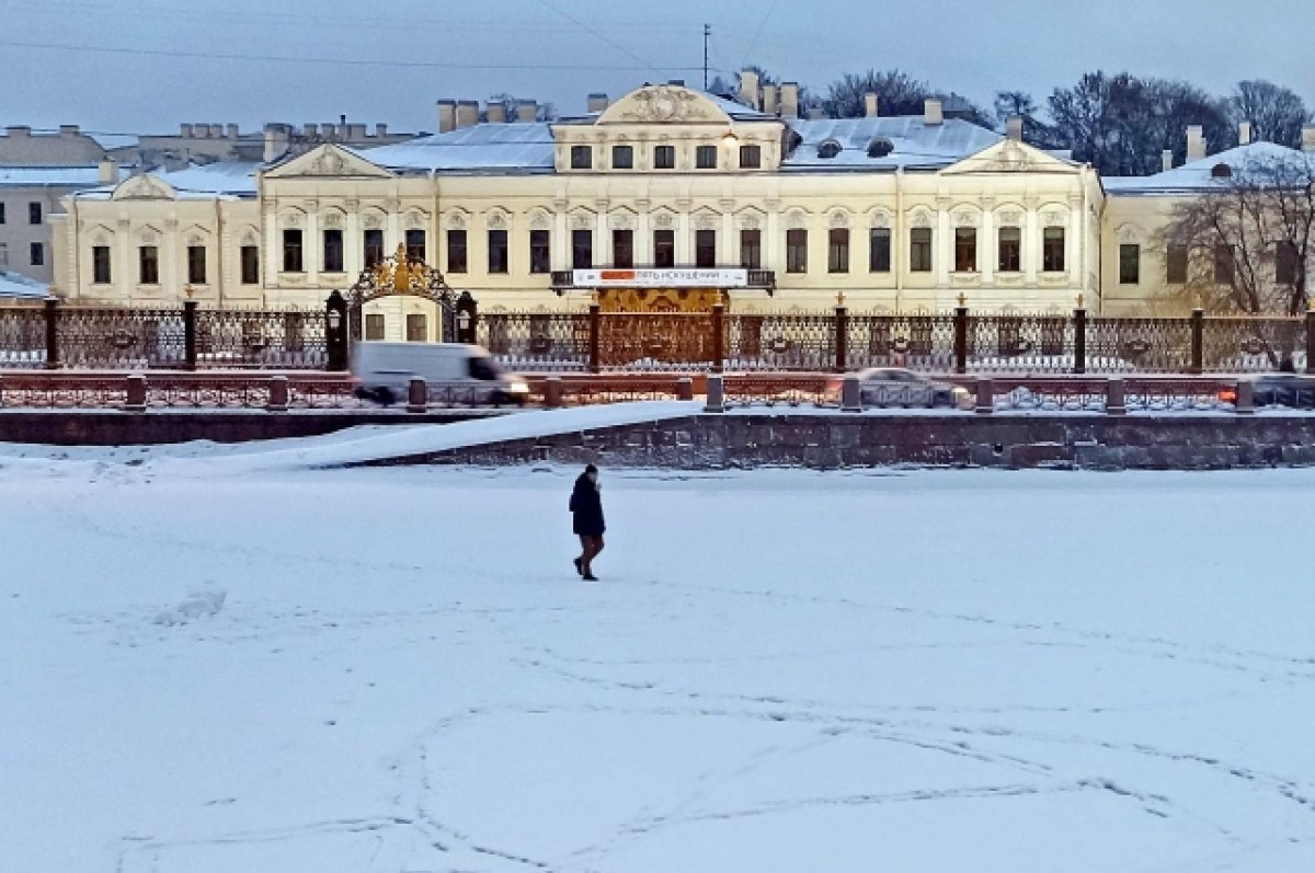 В Петербурге лёд Фонтанки очистили от провокационной надписи | АиФ – Санкт- Петербург | Дзен