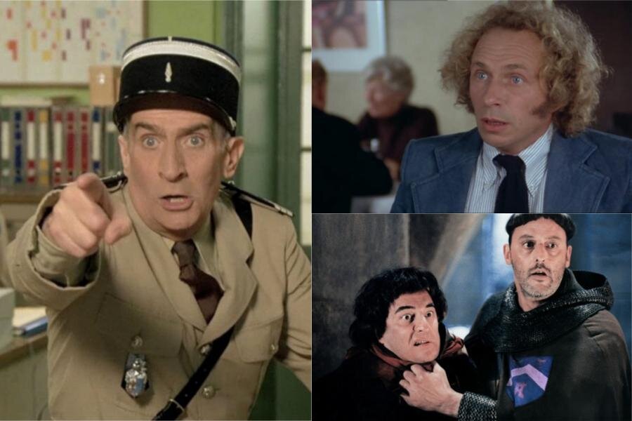 Кадры из французских фильмов "Жандарм", "Игрушка" и "Пришельцы: коридоры времени" 