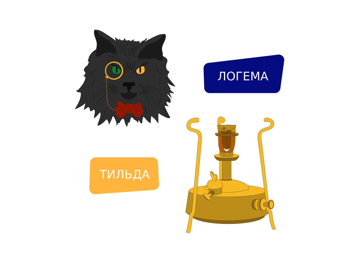 В роли кота — команда разработки «Логема», в роли Примуса — Тильда