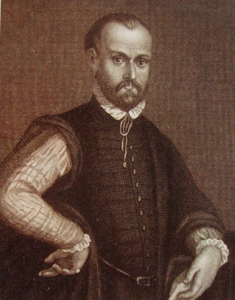 Никколо Макиавелли. Гравюра Хинчлиффа по картине, приписываемой Брунзони (Бронзино). 