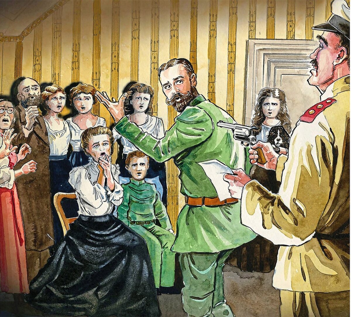 Падение монархии расстрел царя и царской семьи. Расстрел царской семьи картина.