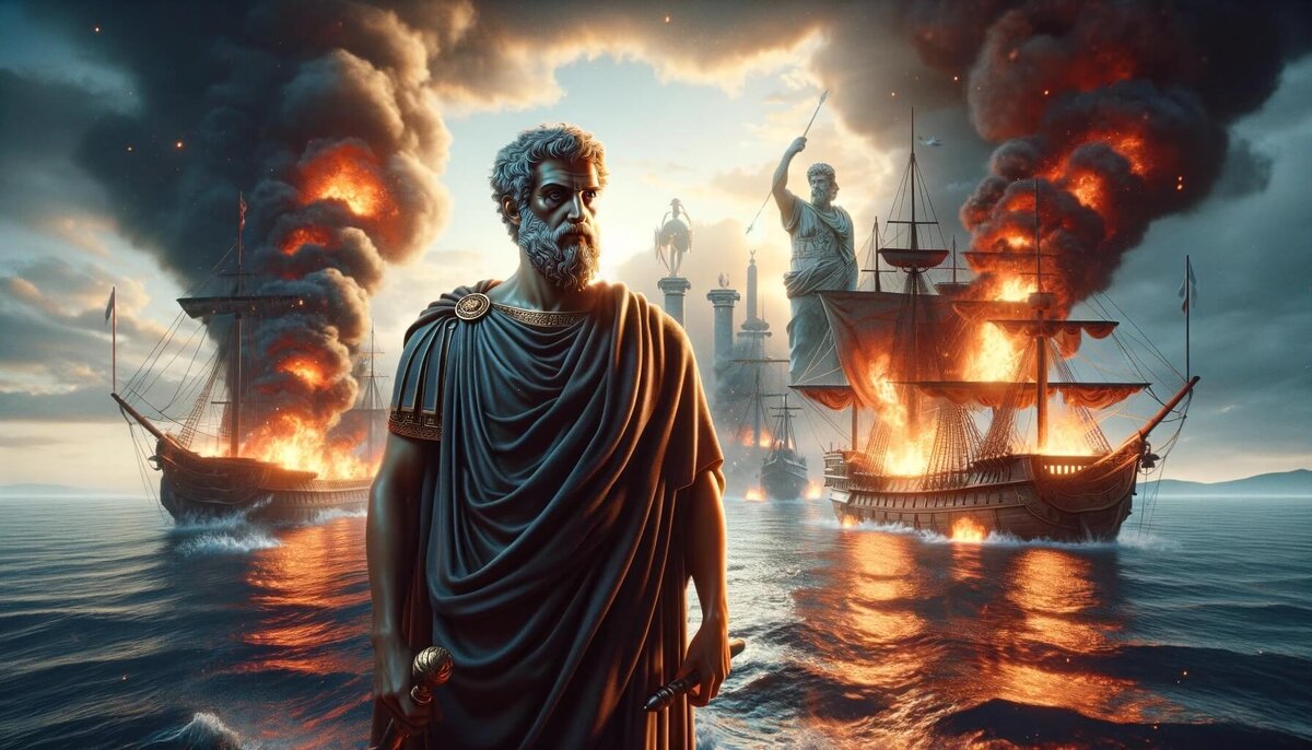    Легенда гласит, что Архимед уничтожил римские корабли при помощи системы зеркал