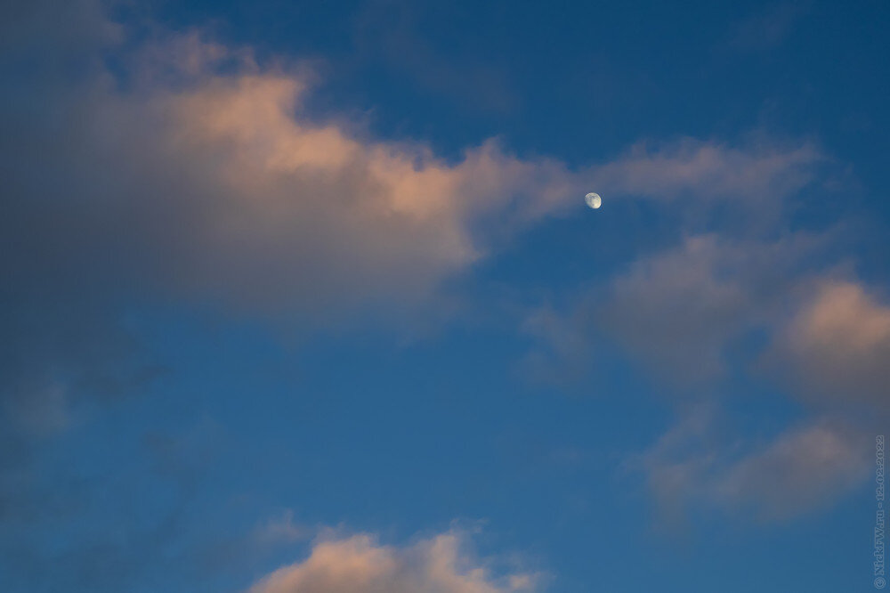 1. Луна, в лучах закатного солнца... © NickFW.ru — 12.02.2022г.