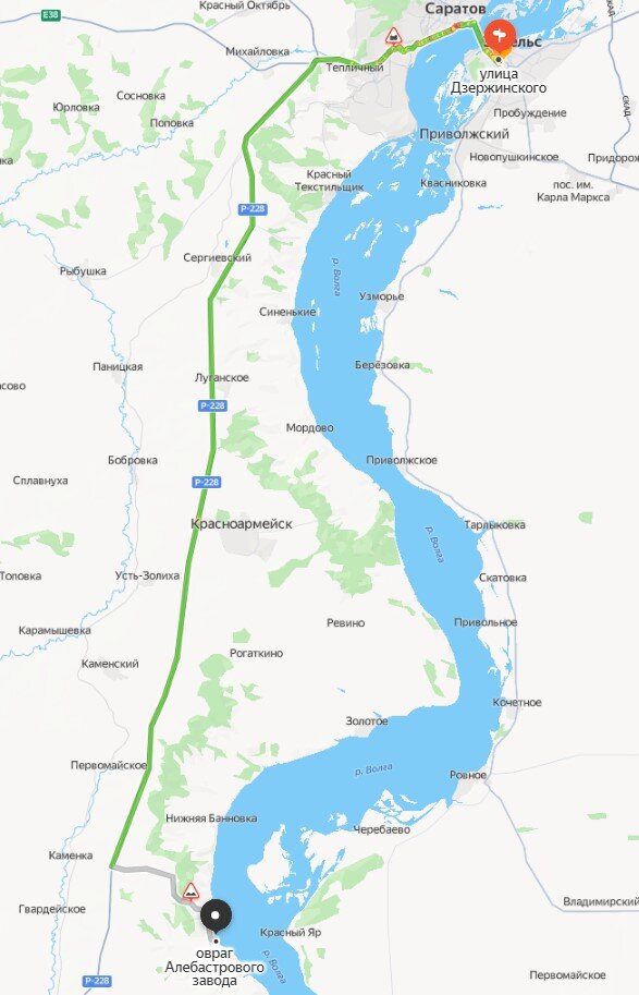 Маршрут Энгельс-село Белогорское. Фото взято из сети интернет для иллюстрации