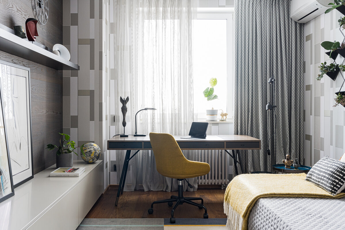     Квартира в экостиле, где одну из спален превратили в гардеробную