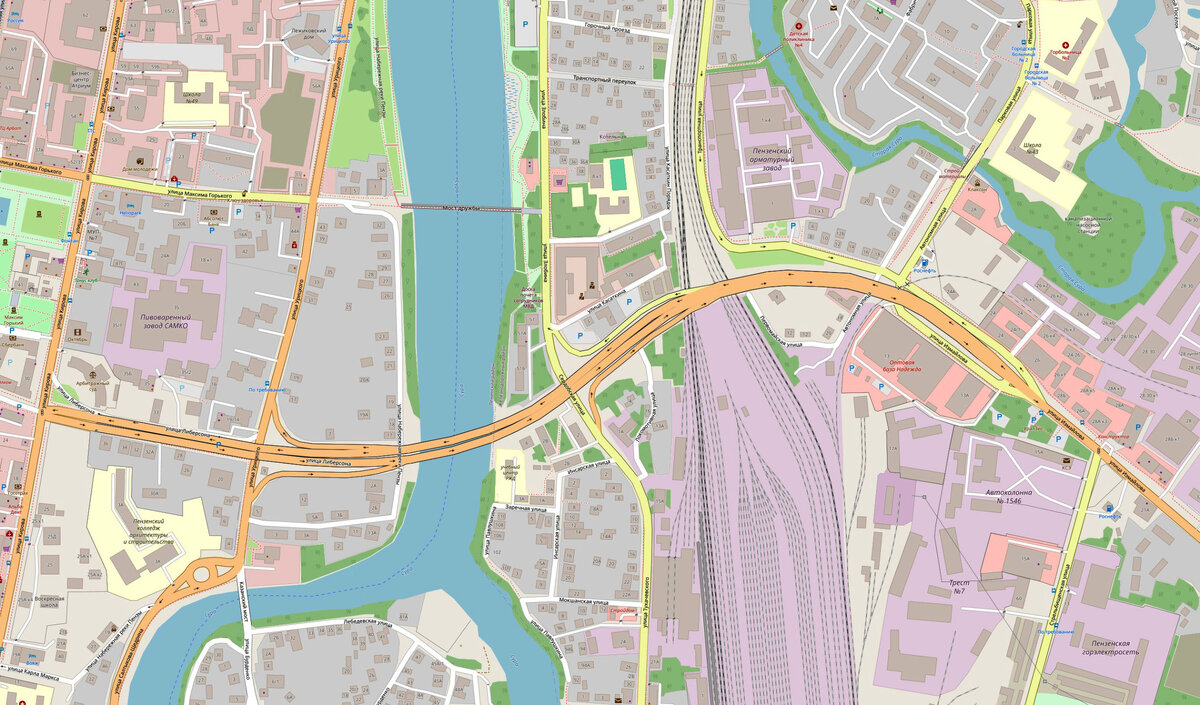 Текущая ситуация с недостроенными съездами с моста  В.П. Капашина