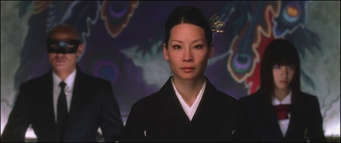 Люси Лью в образе О-Рэн Ишии, главы клана Якудза "88 бешеных" - Убить Билла, первая часть