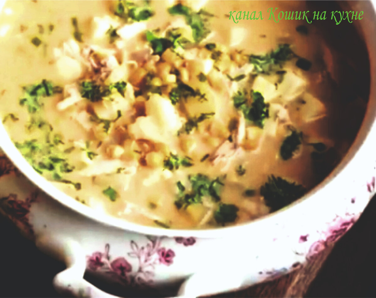 Молочный суп с кукурузой - чупе