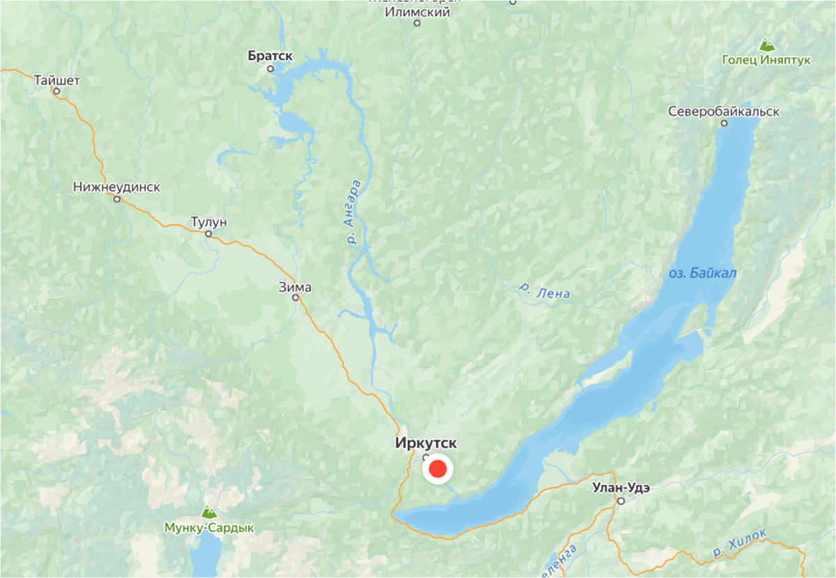 Иркутская область. Яндекс.Карты