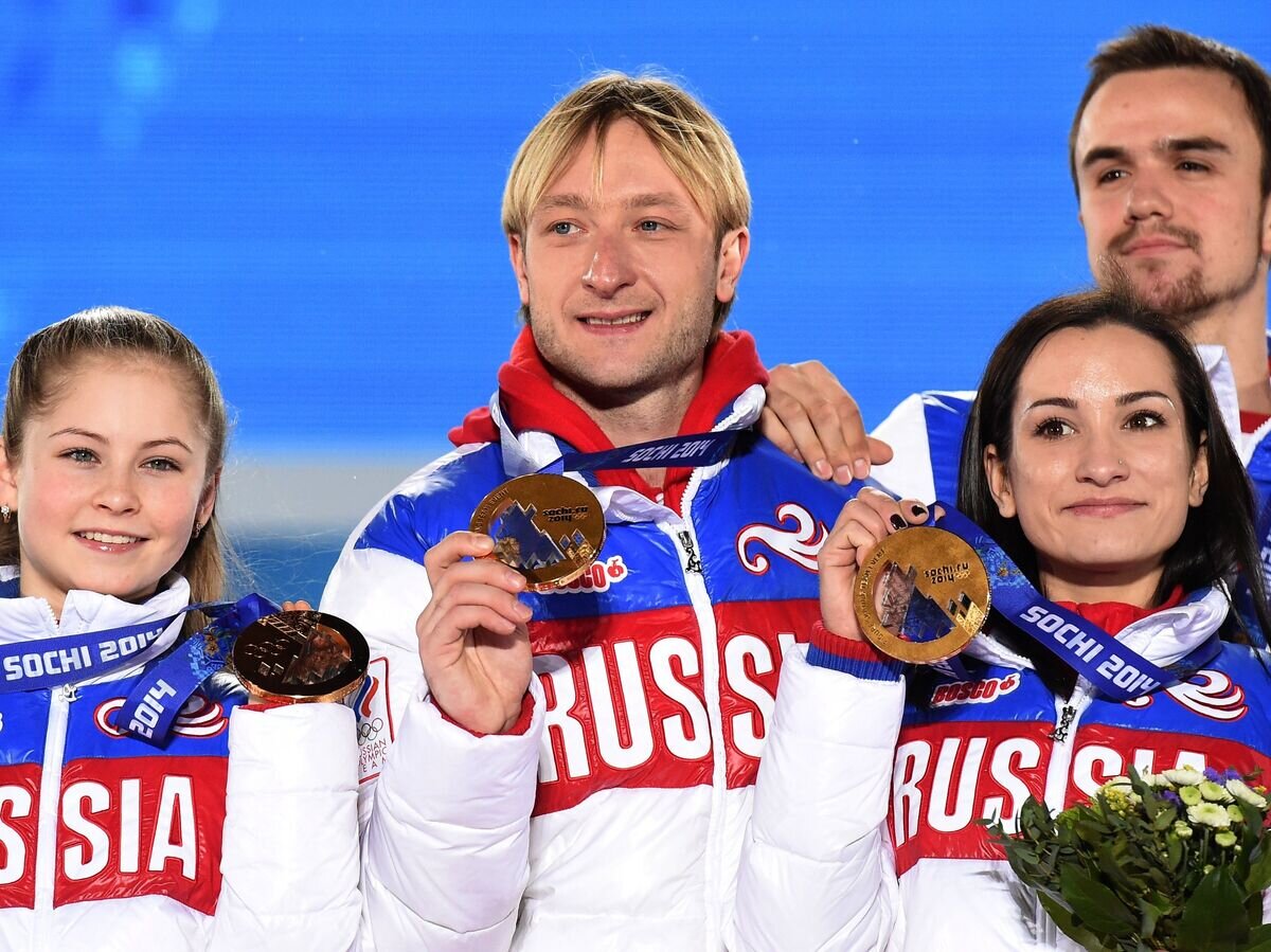 Чемпионы олимпийских игр 2014. Плющенко Липницкая Сочи 2014.