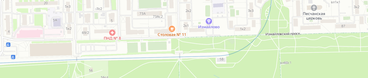 Так это выглядит вблизи на карте. Яндекс.Карты.