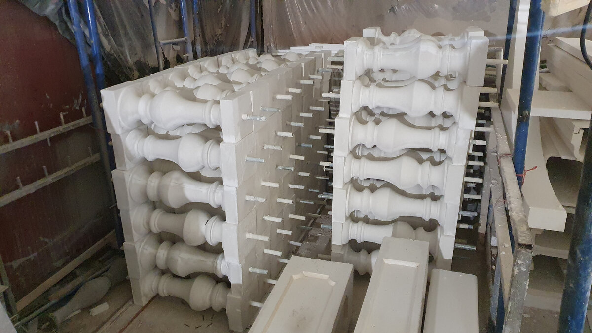 Облегчённые балясины из стеклофибробетона