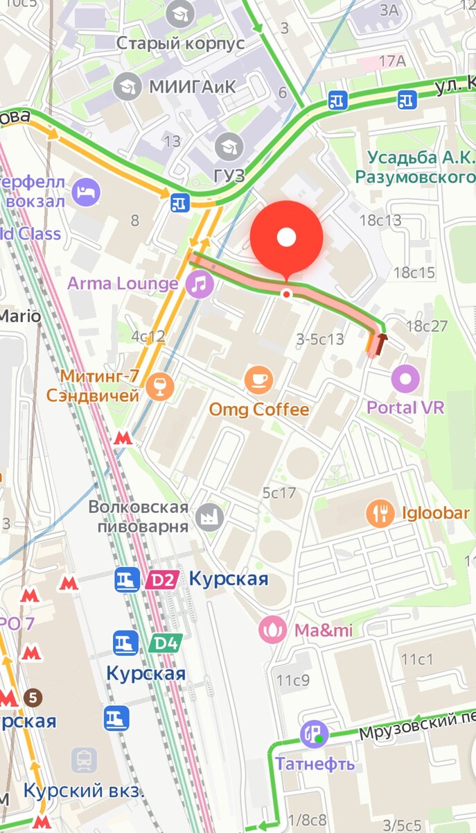 Улица на карте