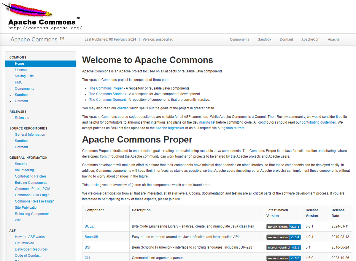    Библиотека Apache Commons