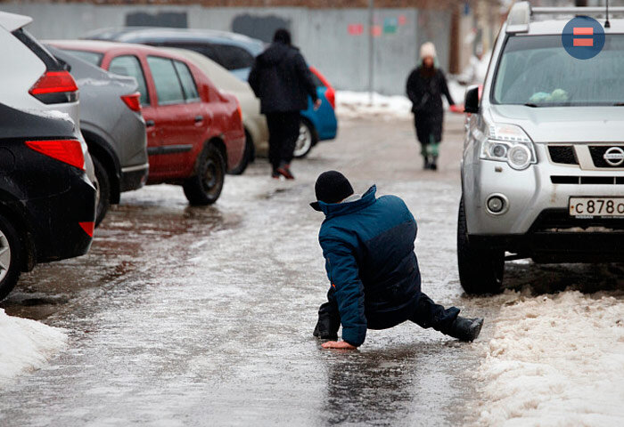 Дорога снег дождь