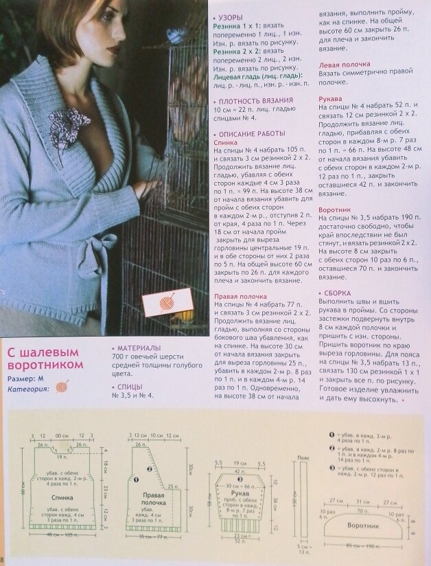 Схема и описание женских варежек