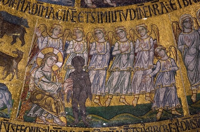    Сотворение Адама, мозаика, собор Святого Марка, Венеция, Италия. Фото: Public Domain