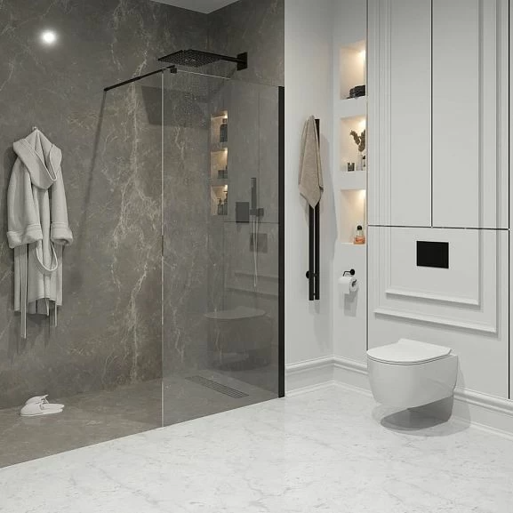 Душевая перегородка Niagara Nova Walk-in NG-683-70 BLACK 70х195 L/R