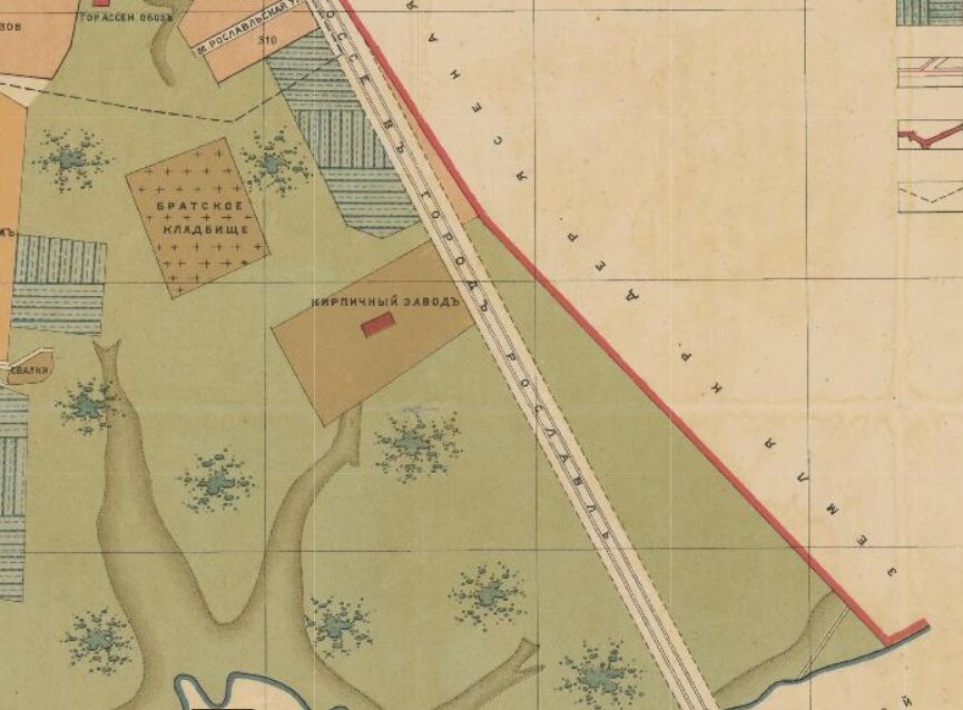 Карта Смоленска. 1916 год