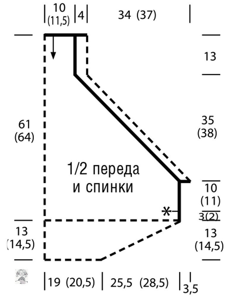 Вязаный пончо-свитер в изысканную клетку с высоким воротником гольф Выкройка. https://www.liveinternet.ru/users/3415588/post503513775/