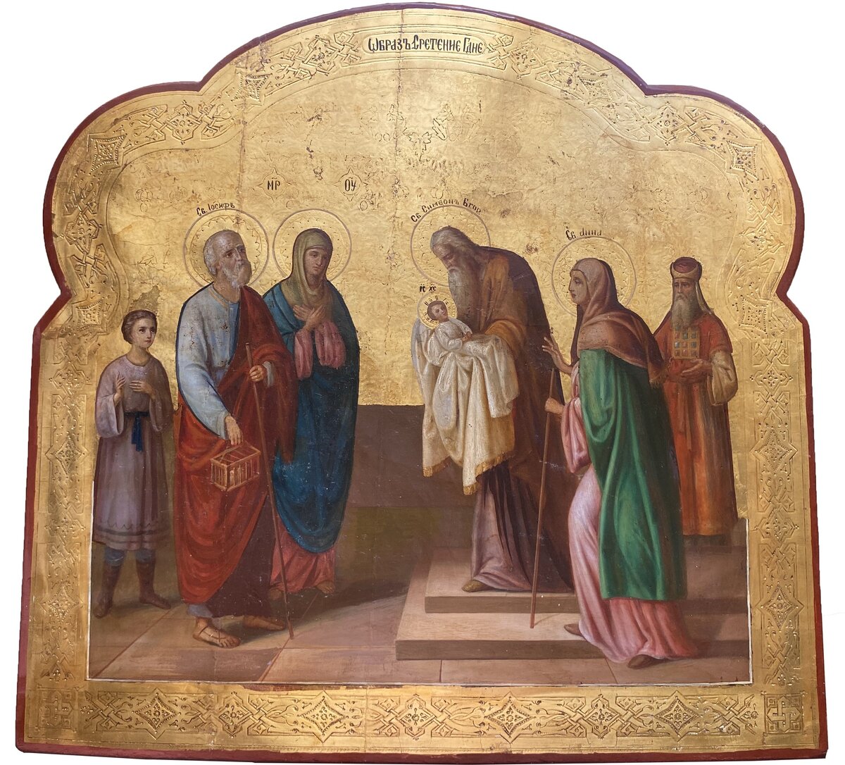 Храмовая икона Сретение Господне, 19 век