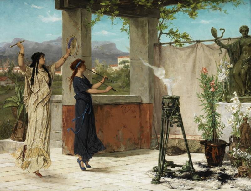 Храмовые танцоры , 1888 год. Виктор Ладье / artnet.com