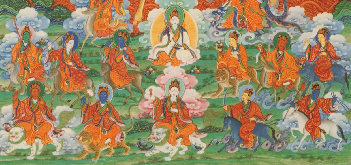 12 богинь Тенма (фрагмент танки). Китай, династия Цин, XVIII в. Эл. ресурс URL: https://www.himalayanart.org/items/34842