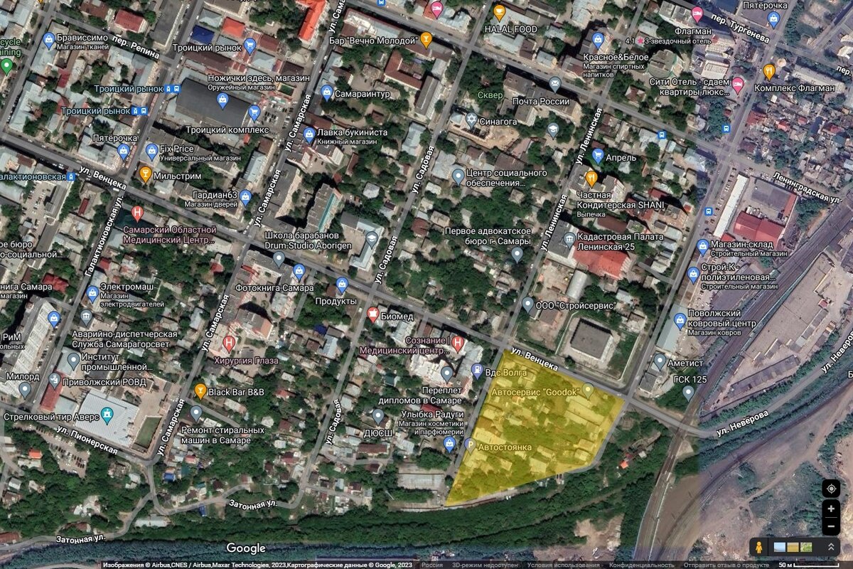 Квартал №31 на карте современной Самары