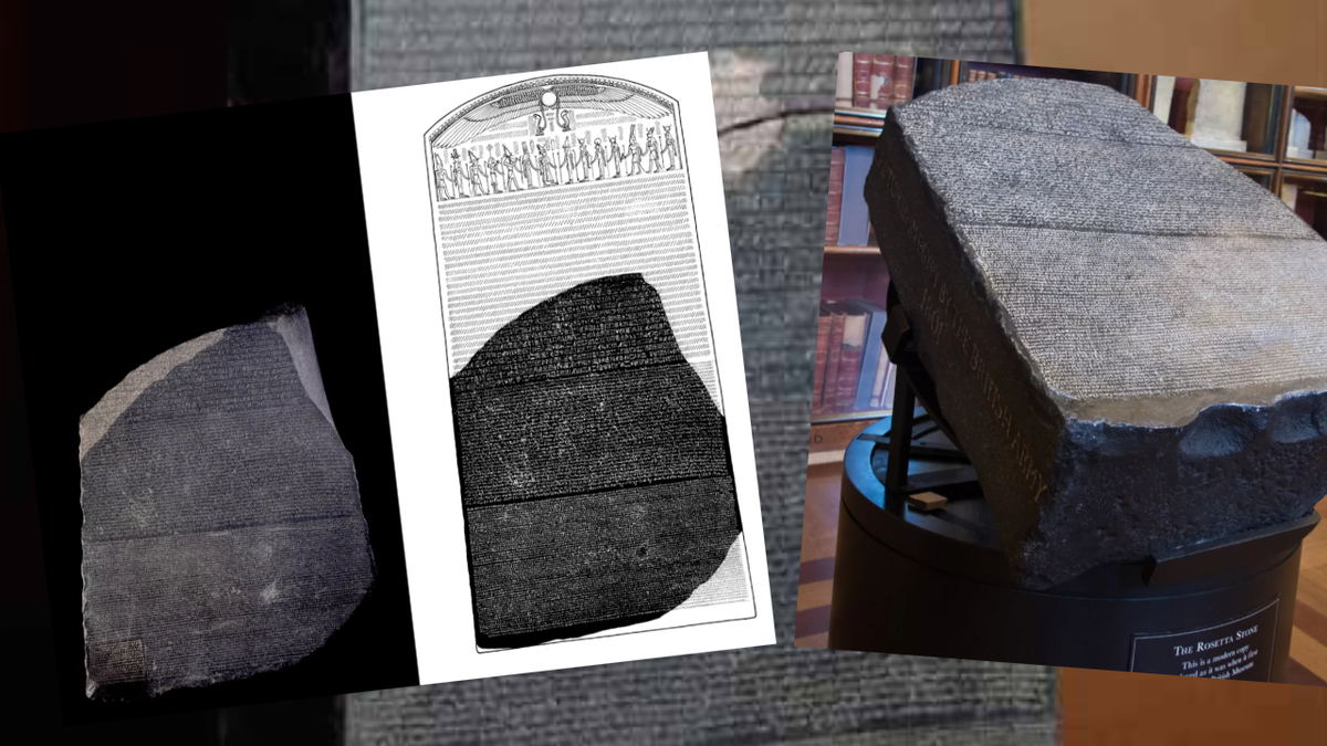 Розеттский камень в музее.