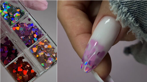 Маникюр с блестками, создаем сверкающий nail art.