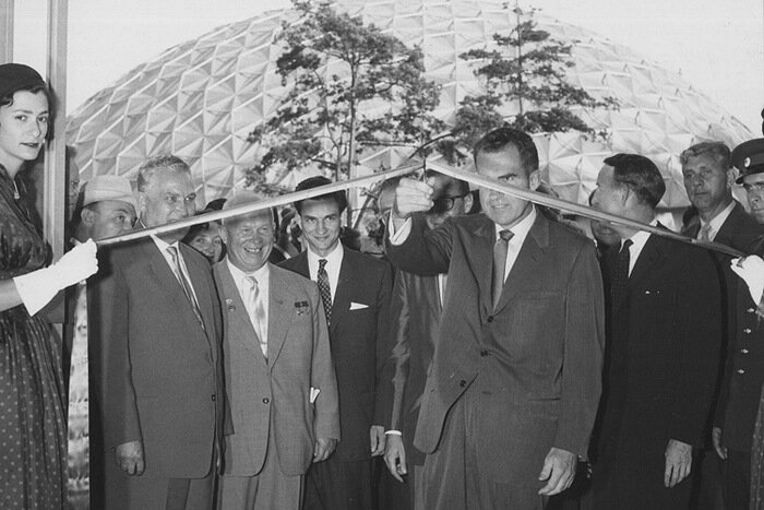 Открытие Американской национальной выставки в Москве, 1959 год.