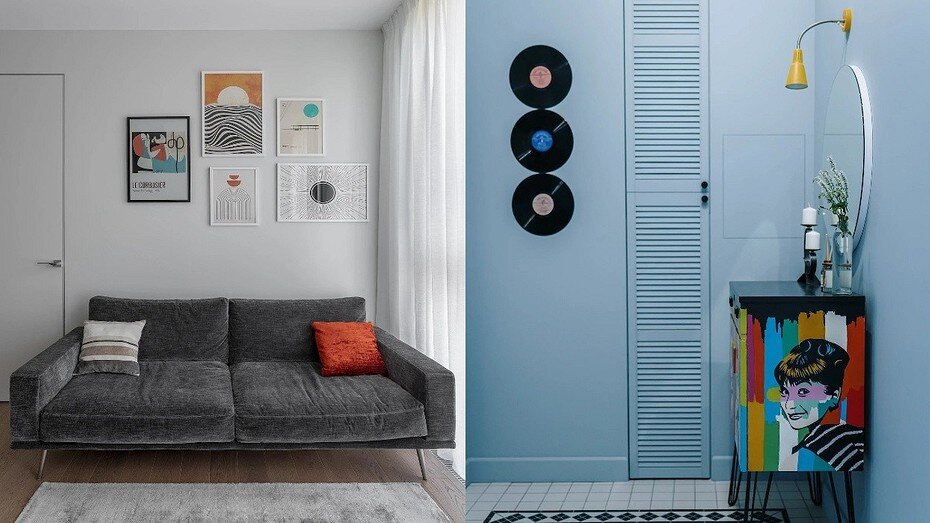 Проекты студии PÚROBURO (слева) и дизайнера Ольги Хрипуновой (справа)