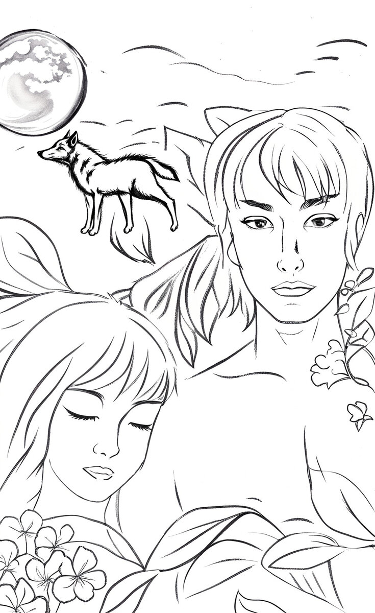 Сабина Альбин. Вместе. Карандаш, картон, 2023.